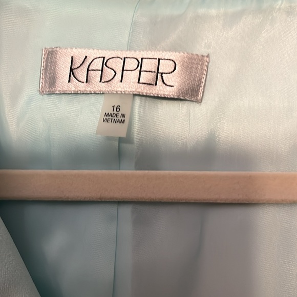 Kasper light aqua suit jacket - Picture 2 of 3